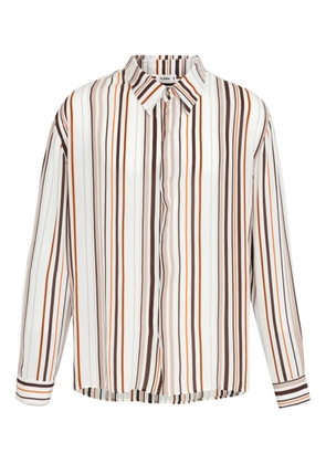 Amir Slama stripe-patterned long-sleeve shirt - White