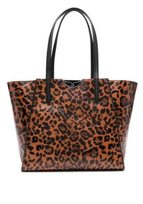 Zadig&Voltaire Le Borderline leopard-print tote bag - Brown