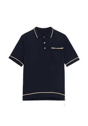 Fortela Herrison contrast-collar cotton polo shirt - Blue