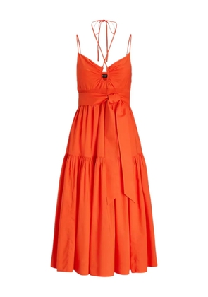 Lauren Ralph Lauren belted midi dress - Orange