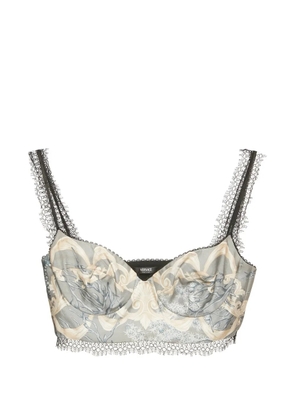 Versace Pre-Owned bralette laced top - Grey