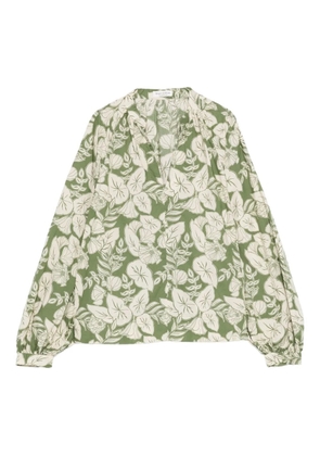 Marc O'Polo floral-print V-neck blouse - Green