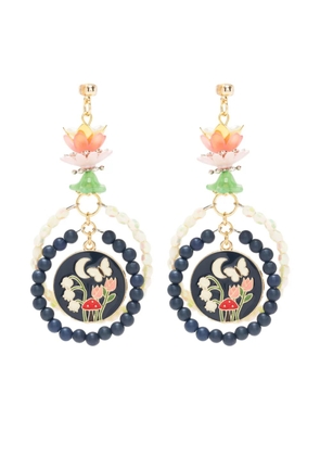 Amir Slama Bijoux enamelled-mushroom beaded earrings - Multicolour