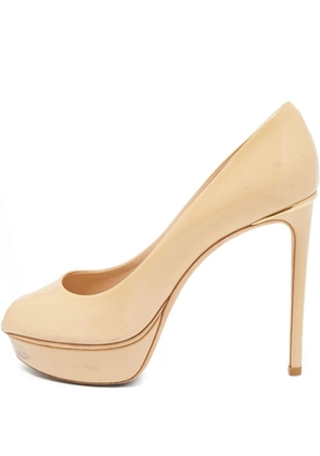 Louis Vuitton Pre-Owned 115mm patent sandals - Neutrals