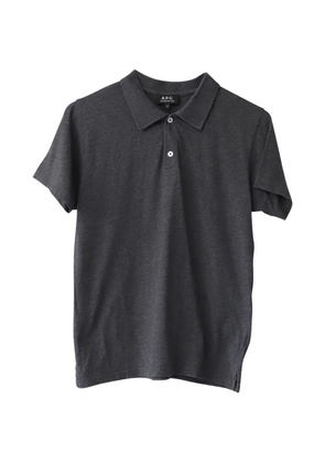 A.P.C. logo-embroidered polo shirt - Grey