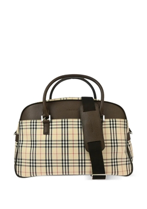 Burberry Pre-Owned 1990-2000s House Check two-way hand bag - Neutrals