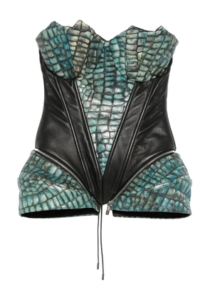 MITILIANE COUTURE croc effect top - Black