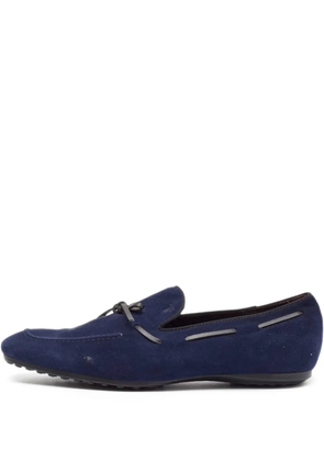 Tod's Vintage suede boat shoes - Blue