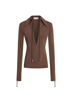 16Arlington Pia lace-up top - Brown