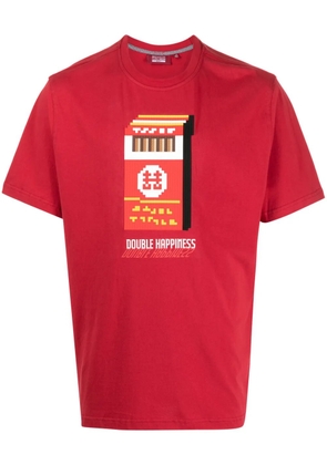 Mostly Heard Rarely Seen 8-Bit pixelated-print cotton T-shirt - Red