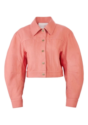 Carolina Herrera arc sleeve denim jacket - Pink