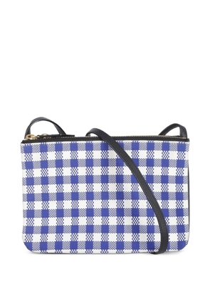 Celine Pre-Owned Trio gingham cross body bag - Blue