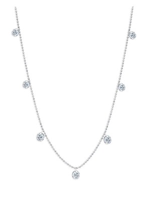 graziela 18K white gold small Floating diamond necklace - Silver