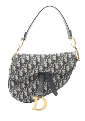 Christian Dior Pre-Owned 2010-2025 Oblique Embroidered Canvas Saddle Bag shoulder bag - Brown