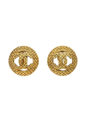 CHANEL Pre-Owned 1990-2000s CC clip-on earrings - Gold