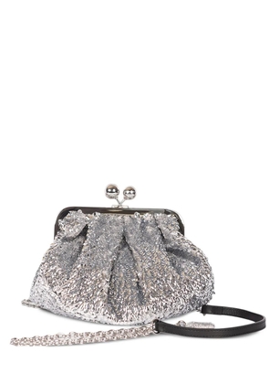 Weekend Max Mara Small Pasticcino sequin embellished clutch bag - Silver