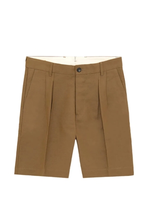 Fortela pleats cotton bermuda shorts - Brown