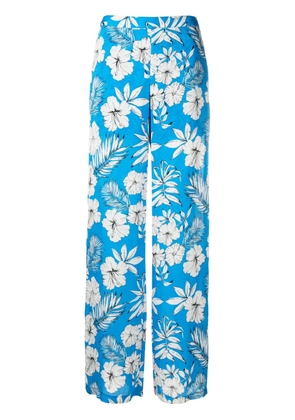 PINKO floral-print wide-leg trousers - Blue