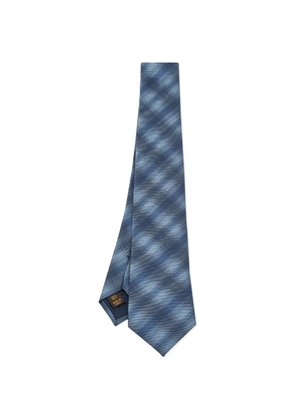 Louis Vuitton Pre-Owned checked silk tie - Blue