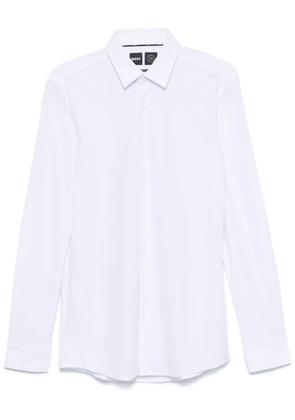 BOSS piqué-weave shirt - White