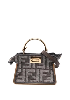 Fendi Pre-Owned 2000-2025 Nano Zucca Cashmere Peekaboo ISeeU Maxi Handle Bag satchel - Grey