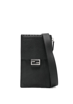 Fendi Pre-Owned small logo-plaque crossbody bag - Black