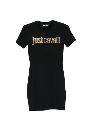Just Cavalli logo-embellished mini dress - Black