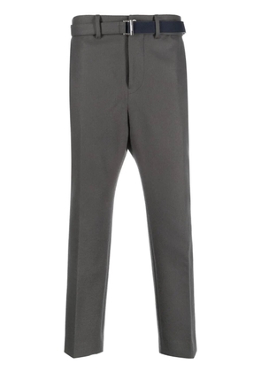 sacai wool tailored cropped trousers - Grey