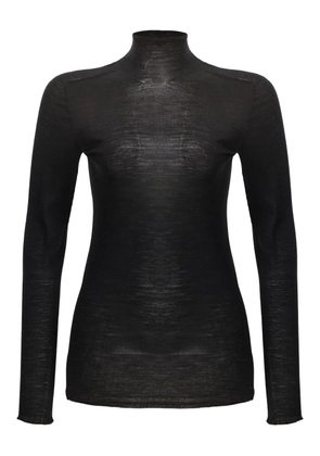 Carolina Herrera sheer turtleneck top - Black