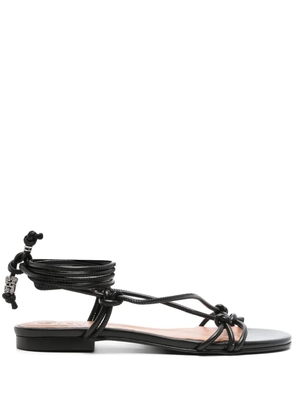 GANNI knotted sandals - Black