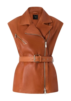 PINKO belted gilet - Brown