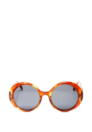 CHANEL Pre-Owned 1990s round frame sunglasses - Brown