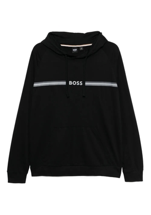 BOSS logo-printed hoodie - Black