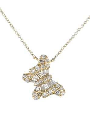 LB Exclusive 14K yellow gold Butterfly diamond necklace