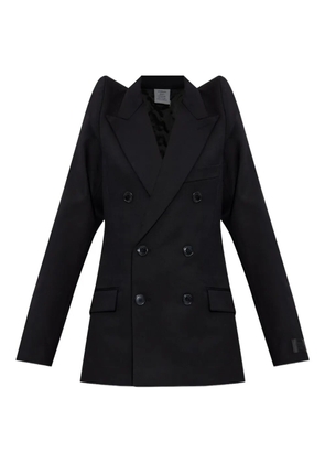 VETEMENTS padded-shoulder double-breasted jacket - Black