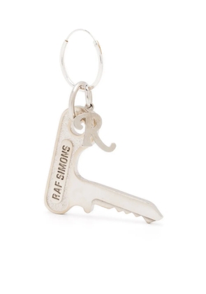 Raf Simons logo-engraved drop earring - Silver