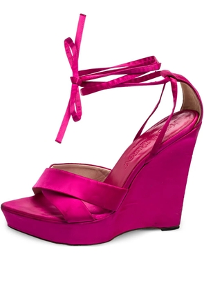 Saint Laurent Pre-Owned 120mm satin sandals - Pink