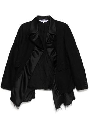 Comme Des Garçons Comme Des Garçons fringed-edge blazer - Black