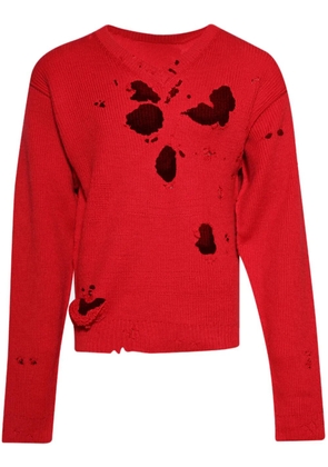 VETEMENTS Destroyed jumper - Red