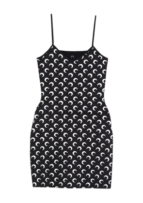 Marine Serre moon-print mini dress - Black