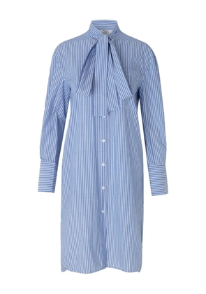 Baum Und Pferdgarten stripe tie-neck midi shirt dress - Blue