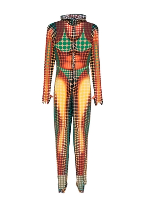 Jean Paul Gaultier zip dotted all in one - Orange