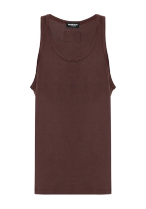 DSQUARED2 logo-patch vest - Brown