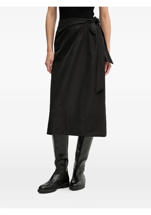 Sandro Ferrone tie wrap midi skirt - Black