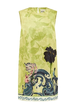 ALEMAIS Rochester floral-print shift mini dress - Green