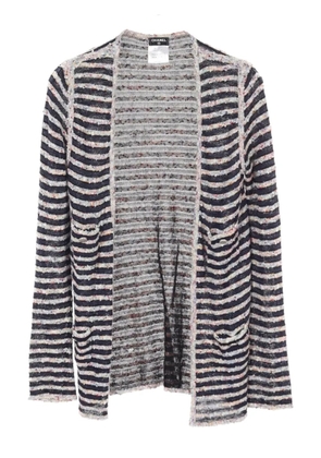 CHANEL Pre-Owned 1986-1988 striped cardigan - Blue