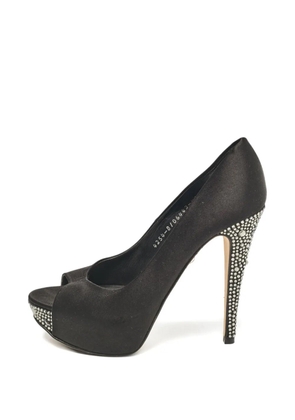 Gina satin embellished pumps - Black