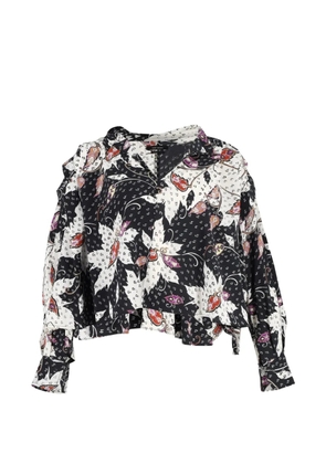 Isabel Marant Vintage Ricky ruffled printed blouse - Black