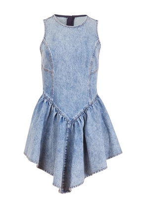 Fleur Du Mal denim flared dress - Blue