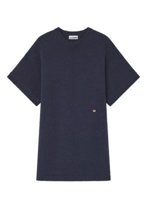 GANNI short-sleeve mini dress - Blue